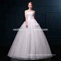 O mais novo Design Elegant Sweetheart Neckline Organza Vestidos de casamento nupcial